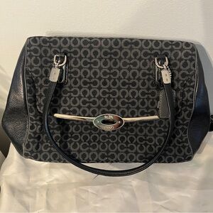 Coach Black and Gray Signature Tote